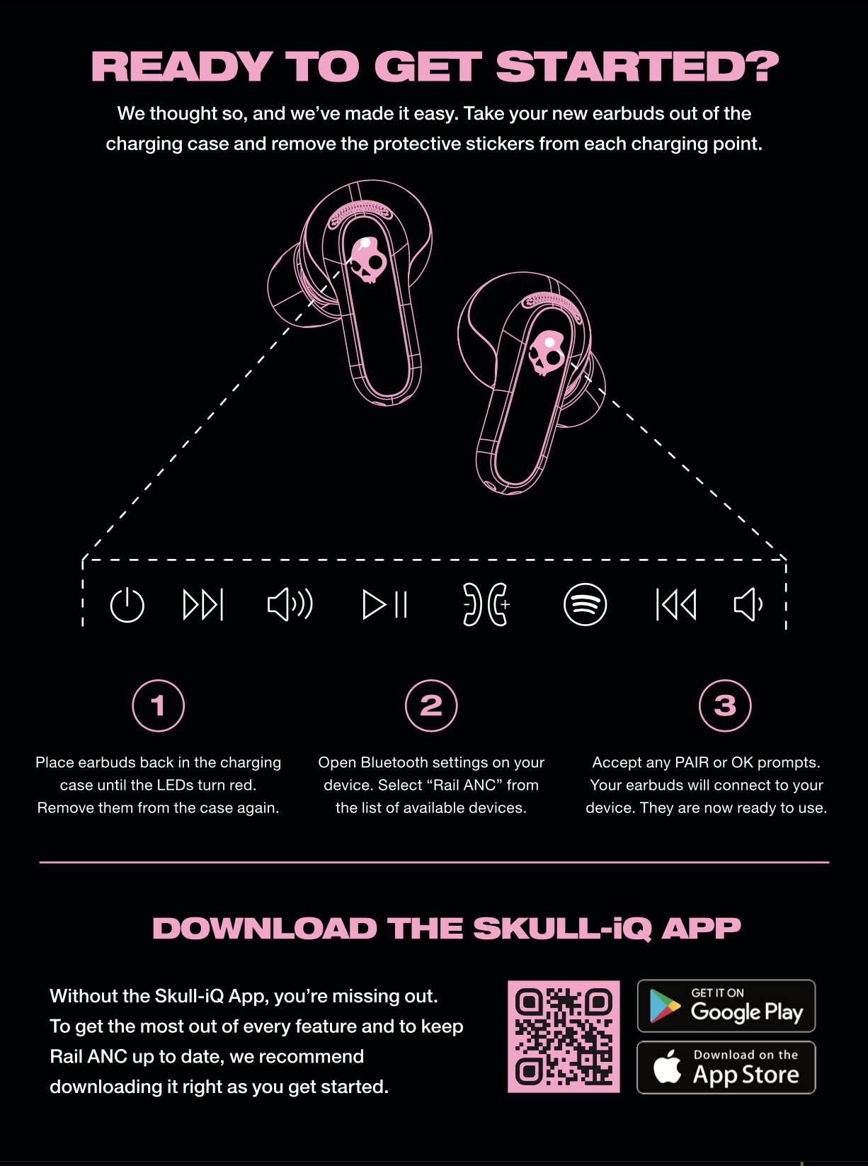 Skullcandy discount earphones pairing